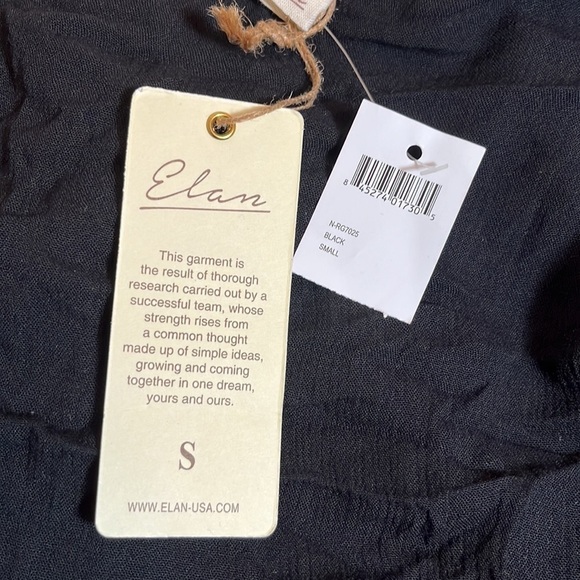 NWT Elan Solid Black Cover-Up One Piece Romper - Picture 8 of 10